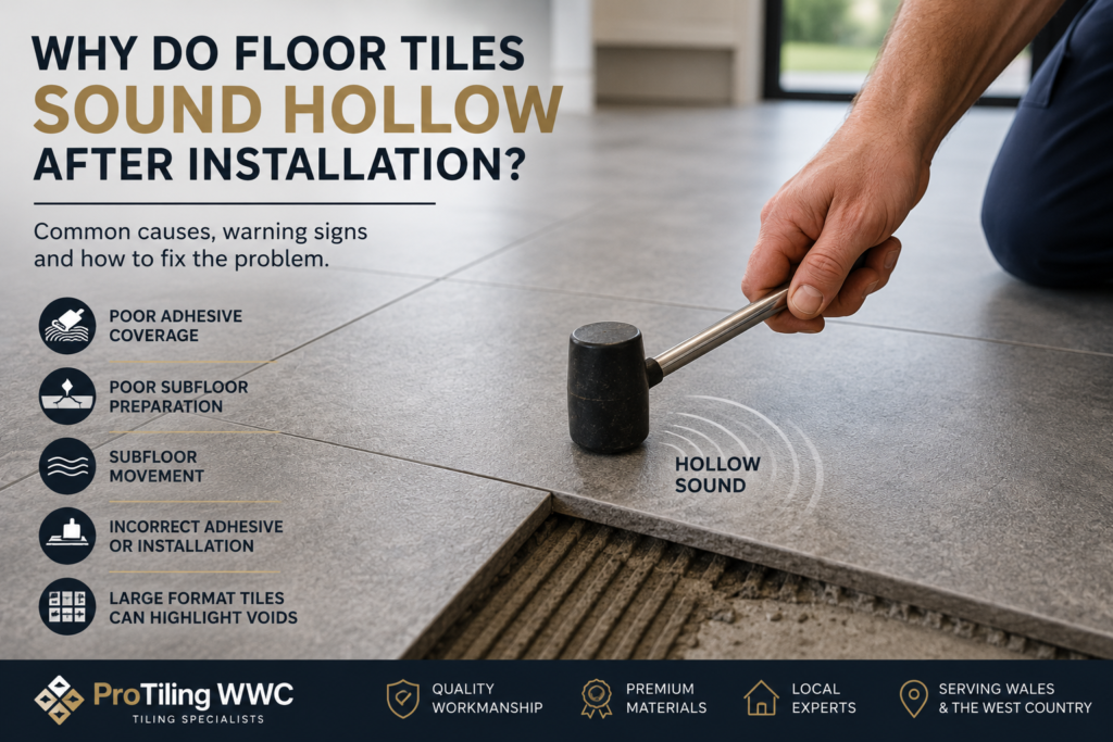 why do floor tiles sound hollow